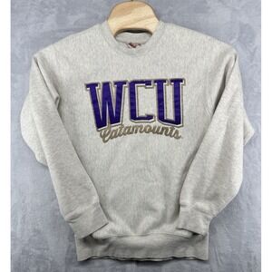 VTG MV Sport Pro Weave Western Caroilna Catamounts Crewneck‎ Sweatshirt Men's S